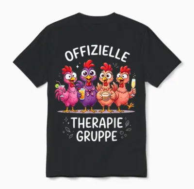 Offizielle Therapie Gruppe Hühner Unisex T-Shirt - Black