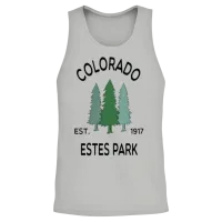 Retro Cool Estes Park Colorado Mountains Pine Unisex Tank Top - Ash – 2