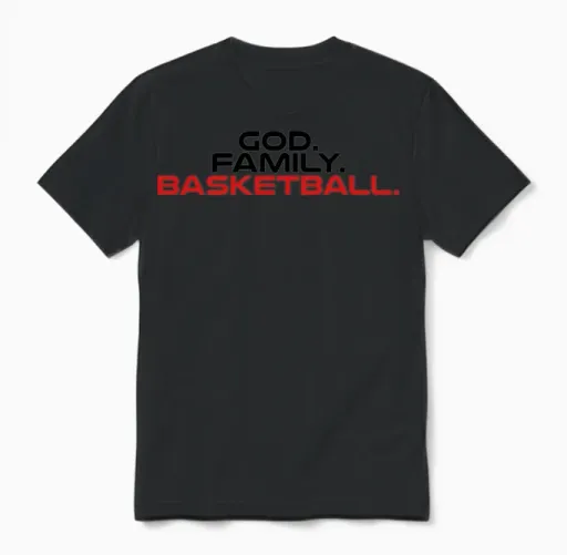 God Family Basketball Unisex T-Shirt in Black
