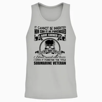 Submarine Veteran Forever Title Unisex Tank Top - Ash