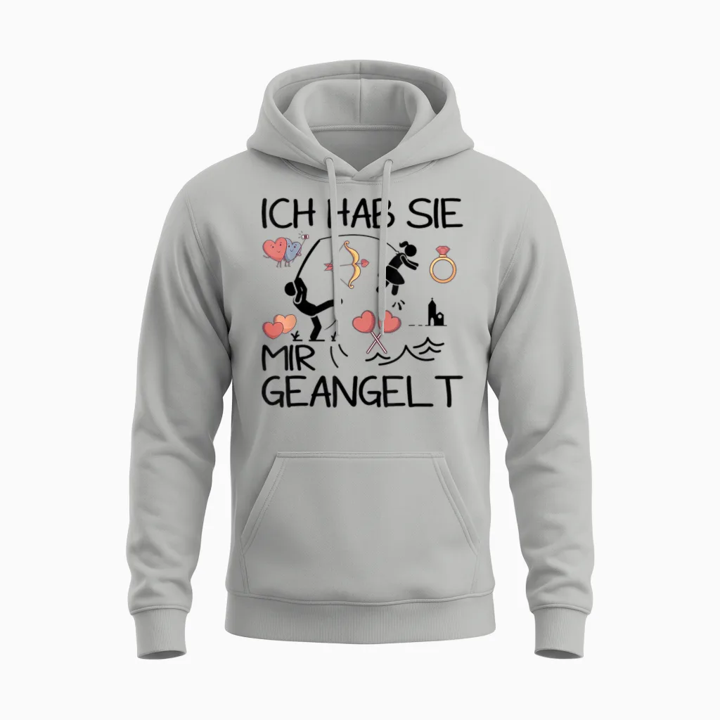 Verlobung Verkünden Ich Hab Sie Mir Geangelt Jga Frauen Unisex Hoodie in Ash