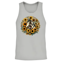 Sunflower Horse Lovers Unisex Tank Top - Ash – 2