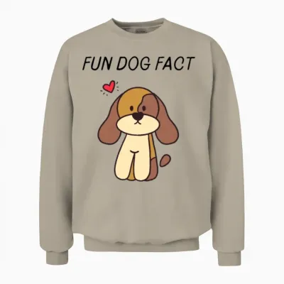 Fun Dog Fact, Dog Unisex Sweatshirt - Sand