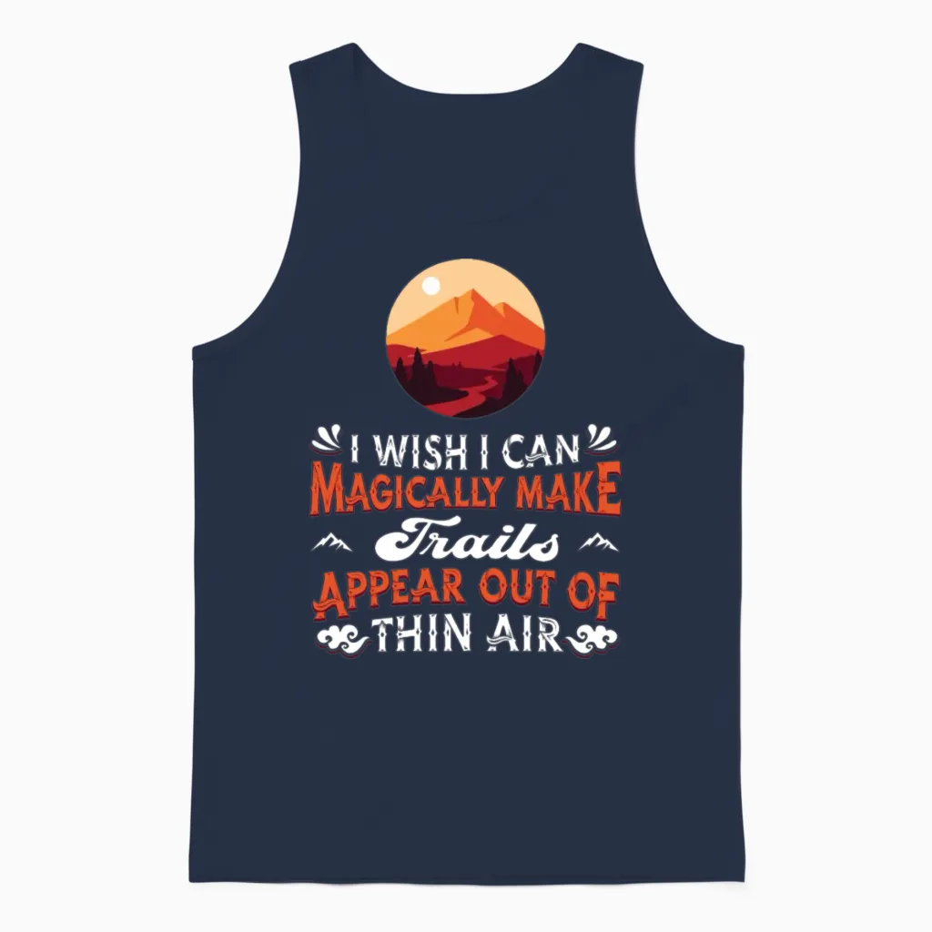 Hiking Trails Outdoor Hike Hiker Unisex Tank Top in Navy