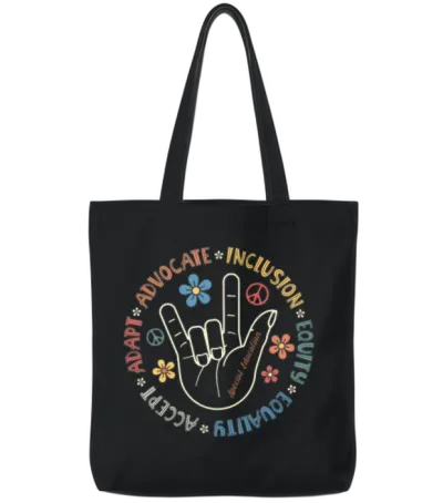 Vintage Autism, Special Education Tote Bags - Black