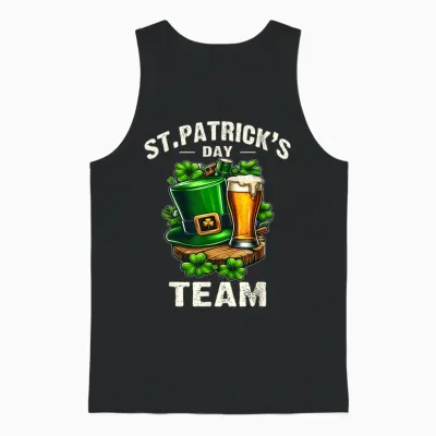 St Patricks Team Saint Patrick's Day Beer Humour Unisex Tank Top - Black