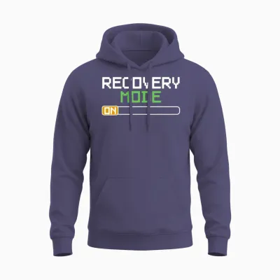 Recovery Mode on Get Well Gifts Funny Injury Unisex Hoodie - Heather Sport Dark Navy