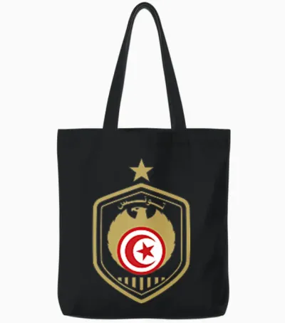 Aigles De Carthage Maillot équipe Foot Football Tunisie T-Shirt Haut De Gamme Tote Bags - Black