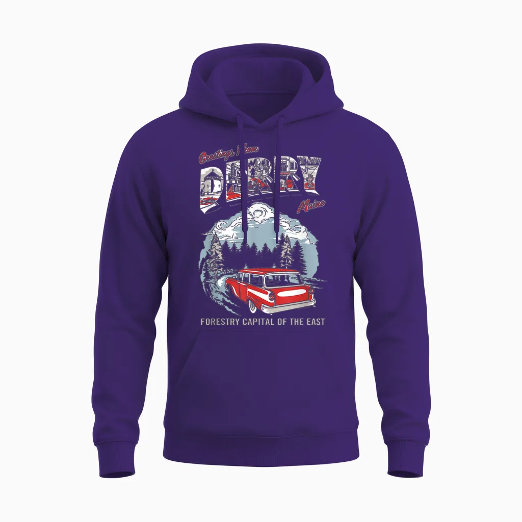 It: Welcome to Derry Greetings Tourist Horror Tv Show Unisex Hoodie in Purple