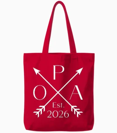 Befördert Zum Opa Est. 2026 Stolzer Opa 2026 Tote Bags - Red