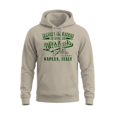 Naples American High School Wildcats Alumni Green Unisex Hoodie - Sand