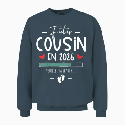 Child Future Cousin 2026 Announcement Pregnancy You Will Be Future Cousin Unisex Sweatshirt - Dark Heather