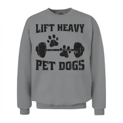 Lift Heavy Pet Dogs - Dog Commands Unisex Sweatshirt - Sport Grey