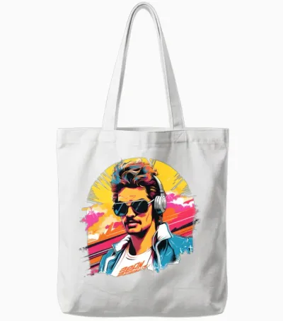 Retro Vision Tote Bags - White