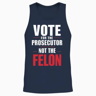 Vote for the Prosecutor Not the Felon Unisex Tank Top - Navy
