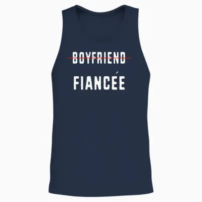 Couple Engagement Engaged Men Funny Fiancee Unisex Tank Top - Navy
