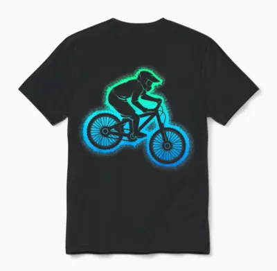 Mountainbike Mtb Downhill Biker Kinder Jungen Unisex T-Shirt - Black