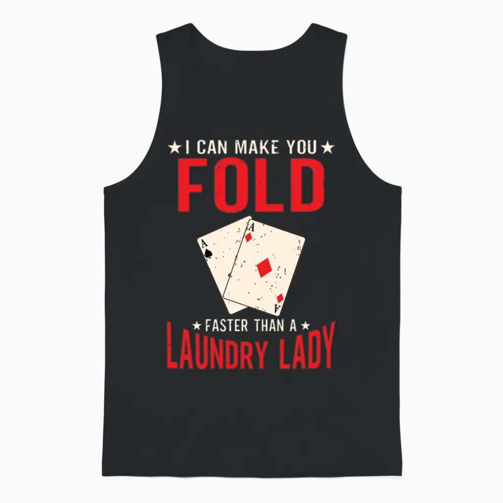 Poker Unisex Tank Top in Black