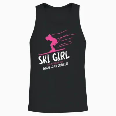Ski Girl - Like a Regular Girl, Only Way Cooler Unisex Tank Top - Black