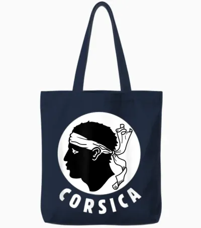 Corsica Corsica Lovers Moorish Head 2a 2b Gang Tote Bags - Navy