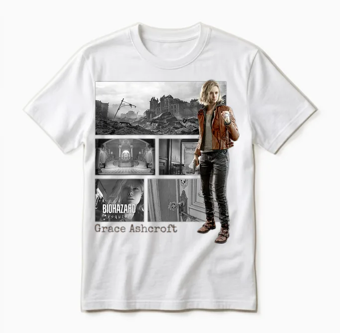 Resident Evil Requiem Grace Bp Unisex T-Shirt in White
