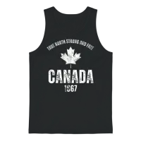 True North Strong and Free Unisex Tank Top - Black – 1