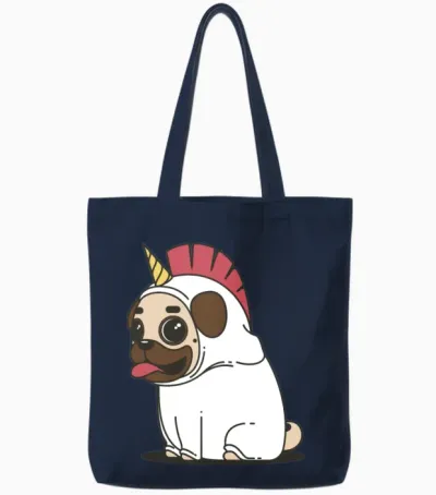 Dog Tote Bags - Navy