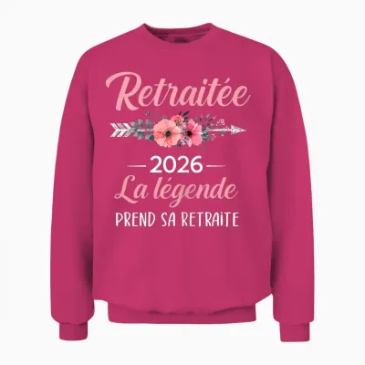 Retired Woman 2026 Legend Retires Humor Unisex Sweatshirt - Heliconia