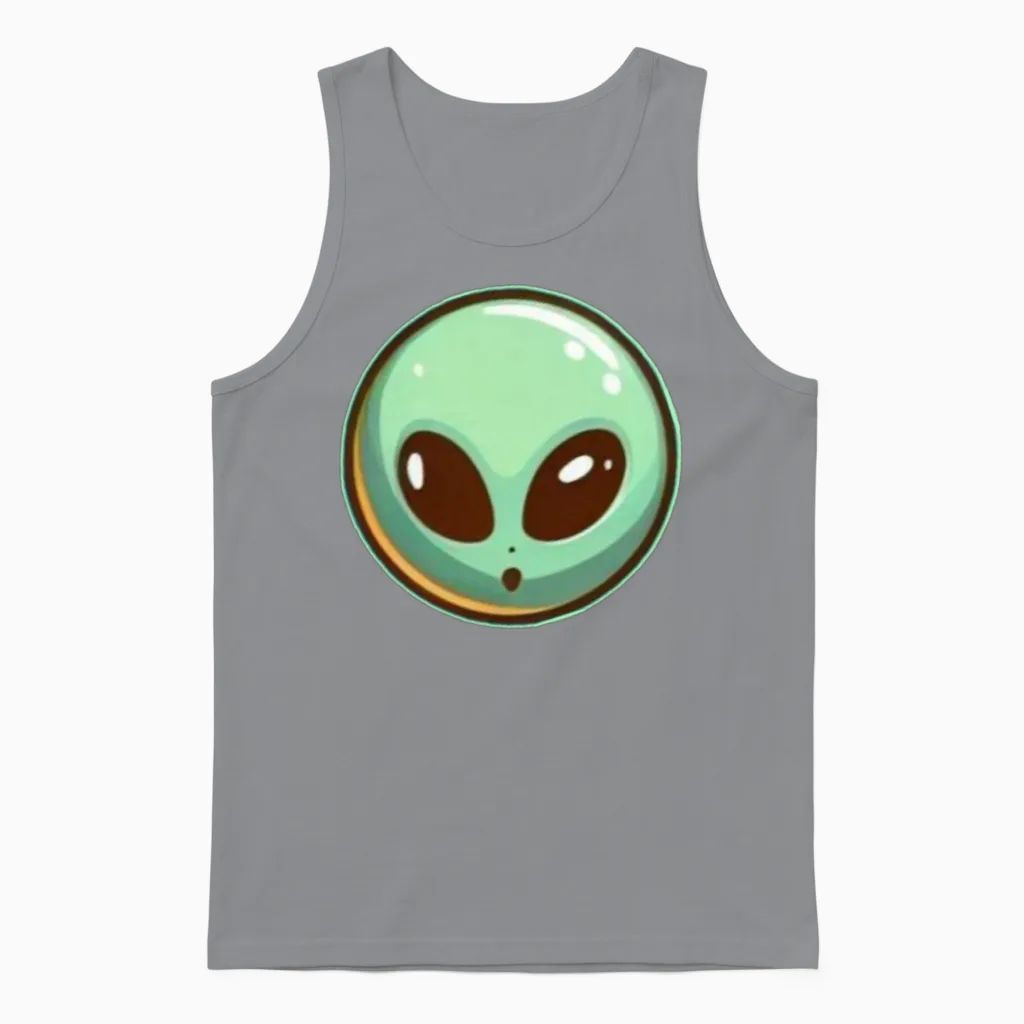 Alien (funny) Unisex Tank Top in Sport Grey