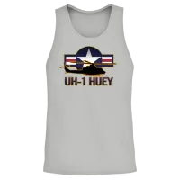 Uh-1 Huey Helicopter Unisex Tank Top - Ash – 2