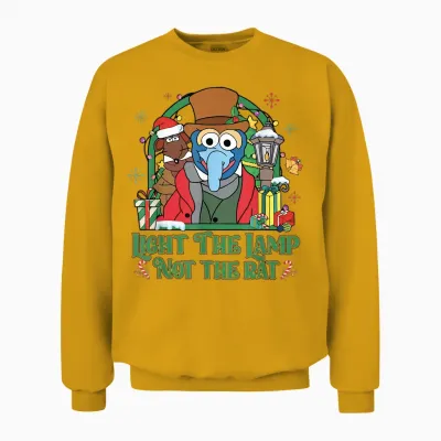 Light the Lamp Not the Rat Funny Christmas Unisex Sweatshirt - Gold