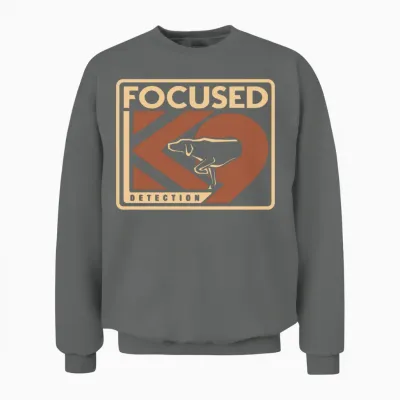 Focused K9 Detection Light Colors Unisex Sweatshirt - Graphite Heather