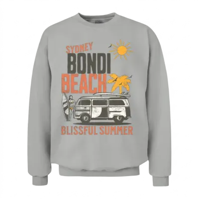 Sydney Bondi Beach Surfer Unisex Sweatshirt - Ash