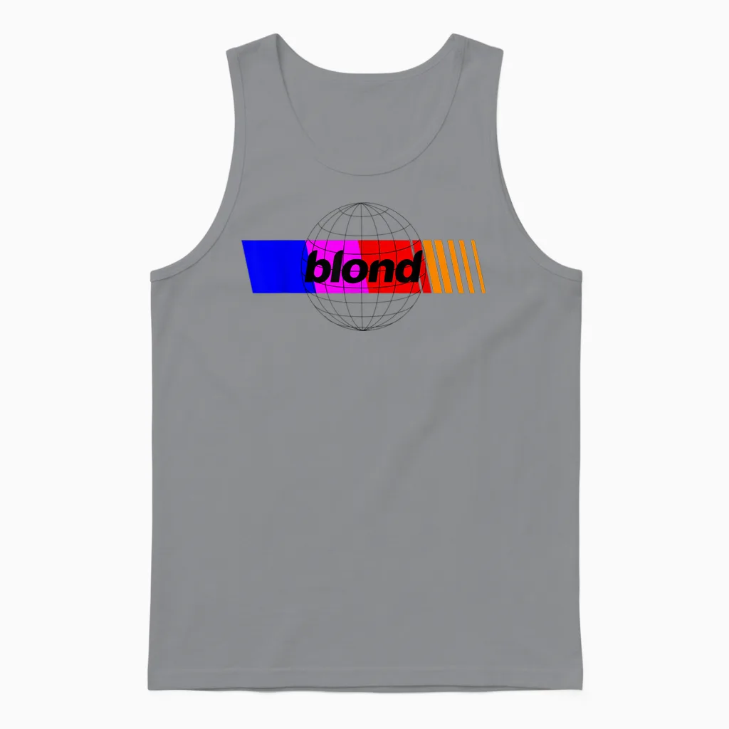 Frank Rapper Ocean Globe Worldwide Merch T-Shirt, Black, S Unisex Tank Top in Sport Grey