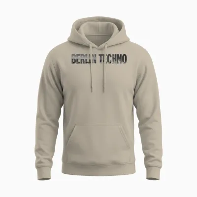 Berlin Techno Skyline City Rave Outfit Gear Edm Unisex Hoodie - Sand