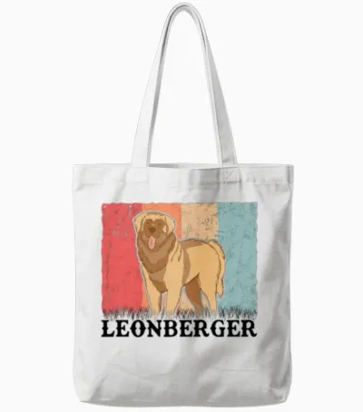 Leonberger Retro Tote Bags - White