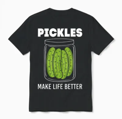 Pickles Cucumber Food Pickle Unisex T-Shirt - Black