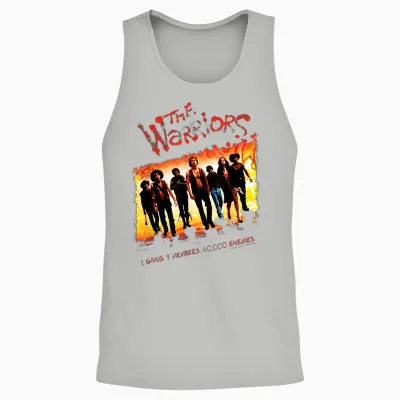 Warriors One Gang T-Shirt - Herren & Damen, Schwarz, S, Kurzarm, Klassische Passform, Streetwear, Unisex, T-Shirt Mit Rundhalsausschnitt, Baumwolle 60%, Polyester 40% Unisex Tank Top - Ash