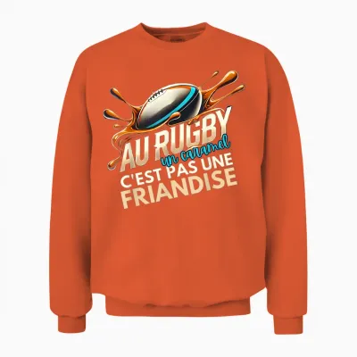 Rugby Player Rugbyman Humour Rugby T-Shirt, Black, S Unisex Sweatshirt - Orange