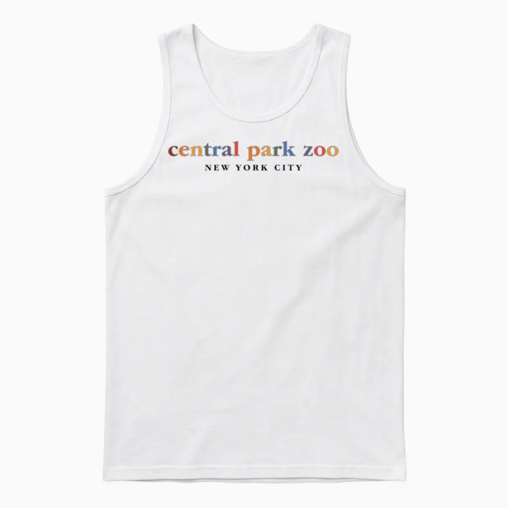 Central Park Zoo New York City Unisex Tank Top in White