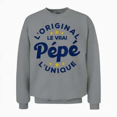 Pépé L'original L'unique Cadeau Homme Fête Des Grands Pères Unisex Sweatshirt - Sport Grey