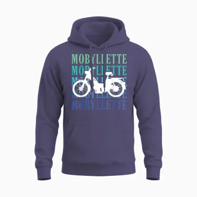 Moped Mob Mobeur Mopeds Boy Man Ritro Unisex Hoodie - Heather Sport Dark Navy
