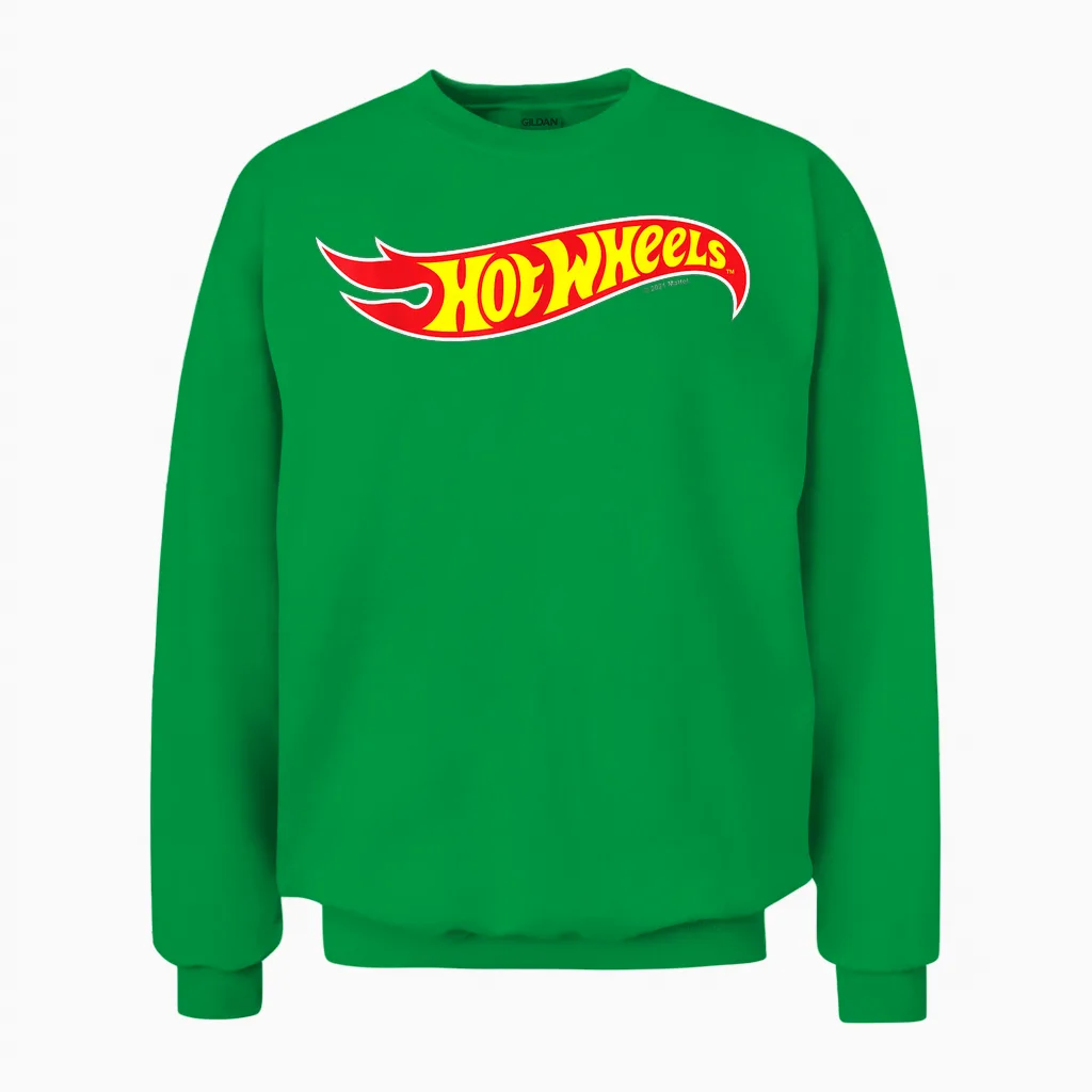 Hot Wheels - Hot Wheels Logo Unisex Sweatshirt in Irish Green