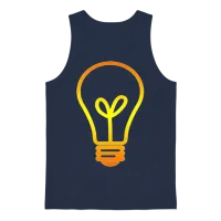 Light Bulb Unisex Tank Top - Navy – 1