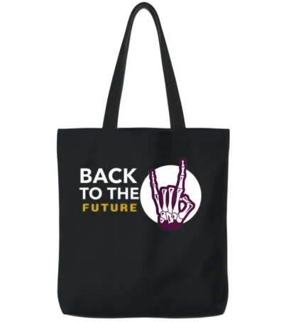 Back to the Future Tote Bags - Black