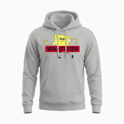 Spongebob Schwammkopf Whatever Nickelodeon Unisex Hoodie - Ash