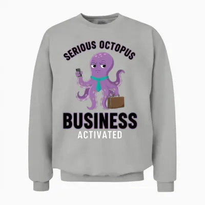 Serious Octopus Business Activated Unisex Sweatshirt - Ash