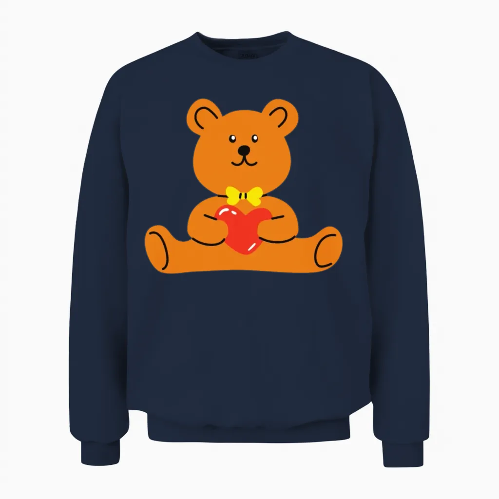 Teddy Bear Lover Wildlife Unisex Sweatshirt in Navy