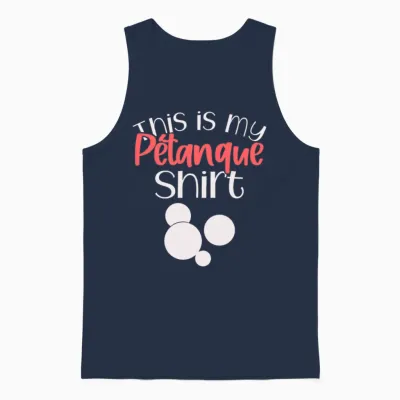 Funny Petanque Unisex Tank Top - Navy