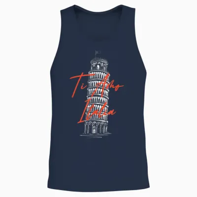 Ti Amo Italia La Tour Penchée De Pise Italie Souvenir Unisex Tank Top - Navy